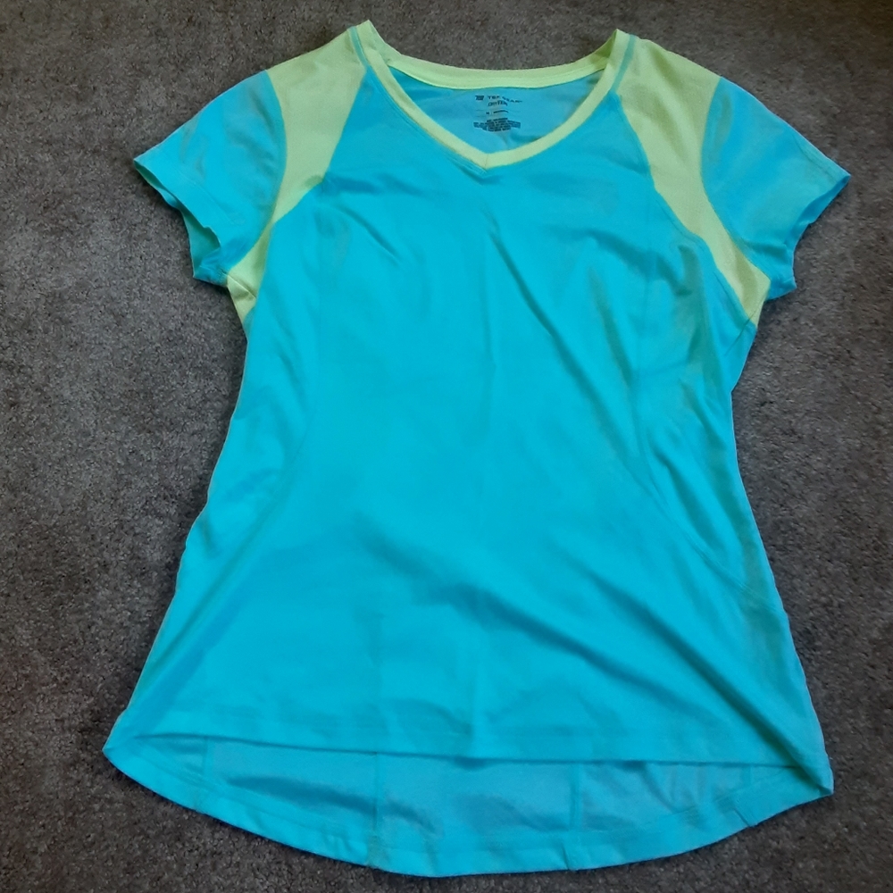TekGear DryTek Bike/Multisport Cropped Sleeve Top, Rear Zip Cargo Pocket, NWOT